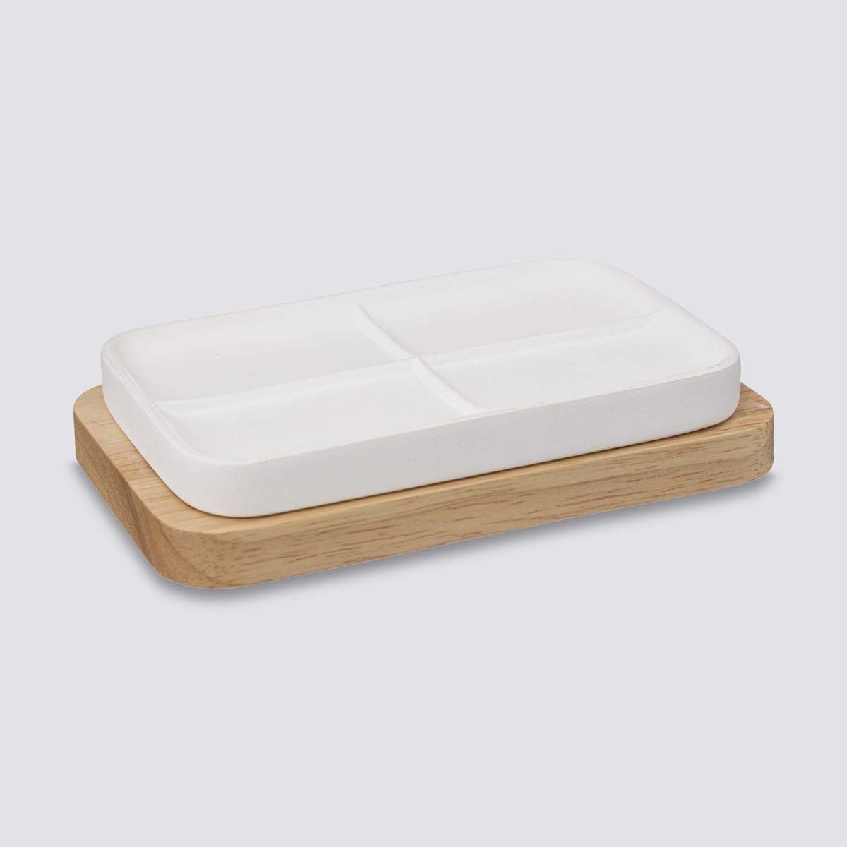 Porte-savon en résine, blanc Naturéo