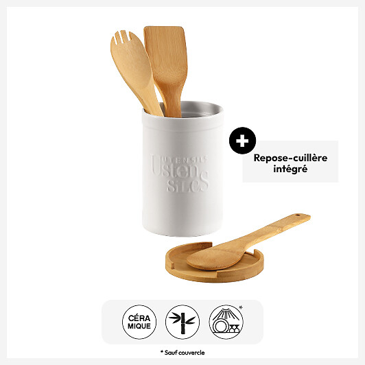 Pot à Ustensiles Typhoon Living Crème - Acier Design Home Sweet Home