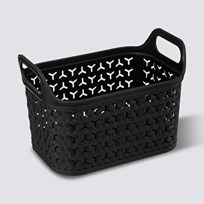 Panier ajouré plastique 4l, noir Ajura
