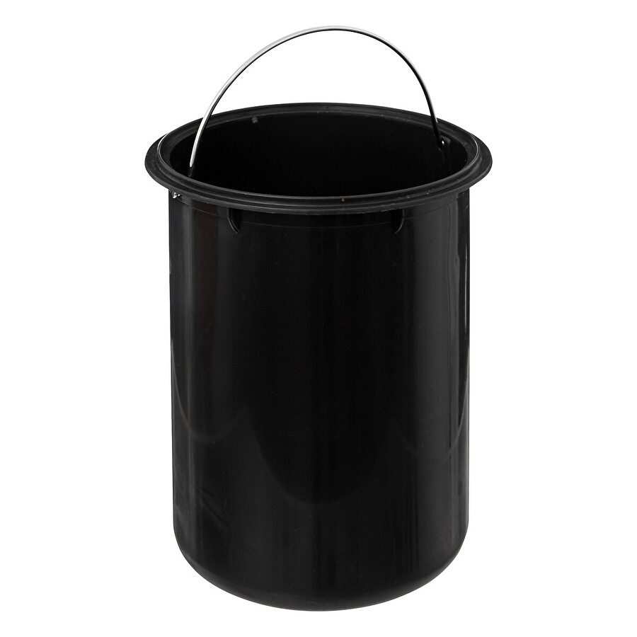 Poubelle soft close métal 3l, noir Lea