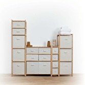 Étagère avec 5 paniers, bambou Tidy box