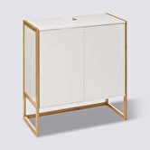 Meuble vasque 2 portes, blanc Naturéo