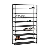 Range-chaussures 10 niveaux, tissu noir 
