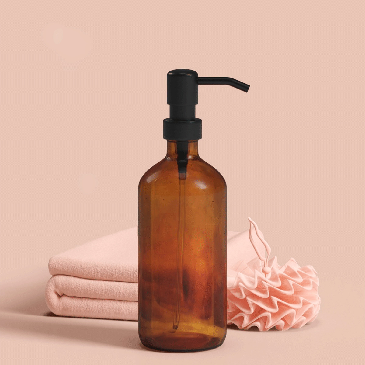 Distributeur de savon, marron, 3 pièces
