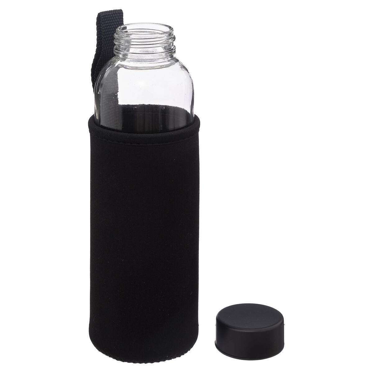 Bouteille réutilisable verre, housse néoprène 0,5l