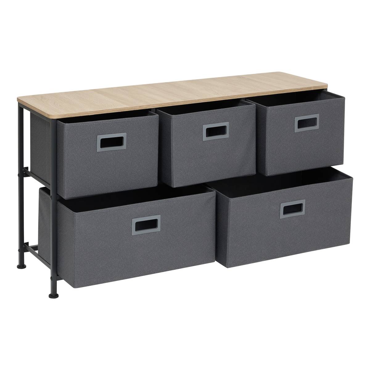 Commode basse 5 tiroirs Tissa