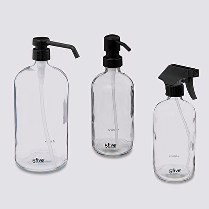 Distributeur de savon, transparent, 3 pièces Distri'verre