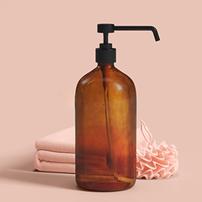 Distributeur de savon, marron, 3 pièces Distri'verre