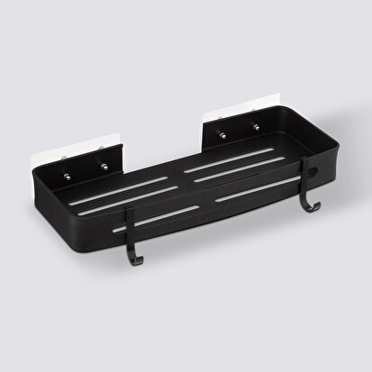 etagere-de-douche-rectangle-stick-adhesif-noir