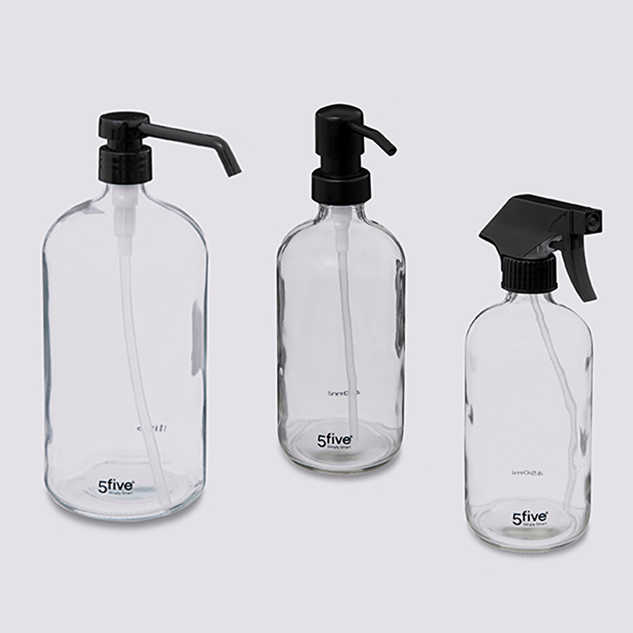 Distributeur de savon, transparent, 3 pièces Distri'verre