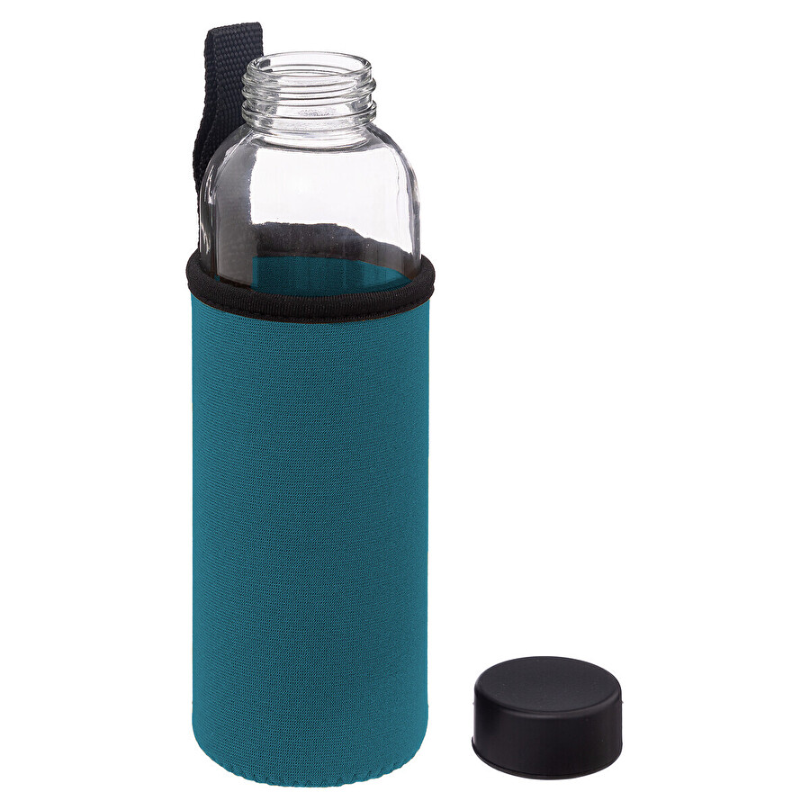 Bouteille réutilisable verre, housse néoprène 0,5l