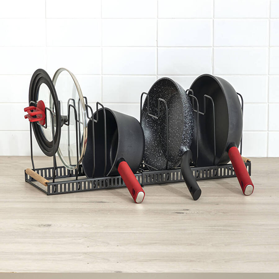 5five - Rack Extensible Pour Poêles Et Casseroles, Rangement Cuisine Pratique Et Robuste