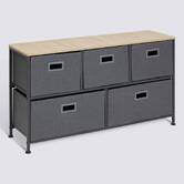Commode basse 5 tiroirs Tissa