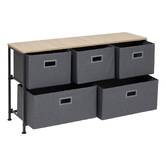 Commode basse 5 tiroirs Tissa