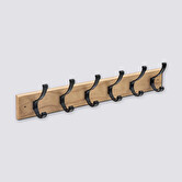 Patère 6 têtes bois/métal Jano
