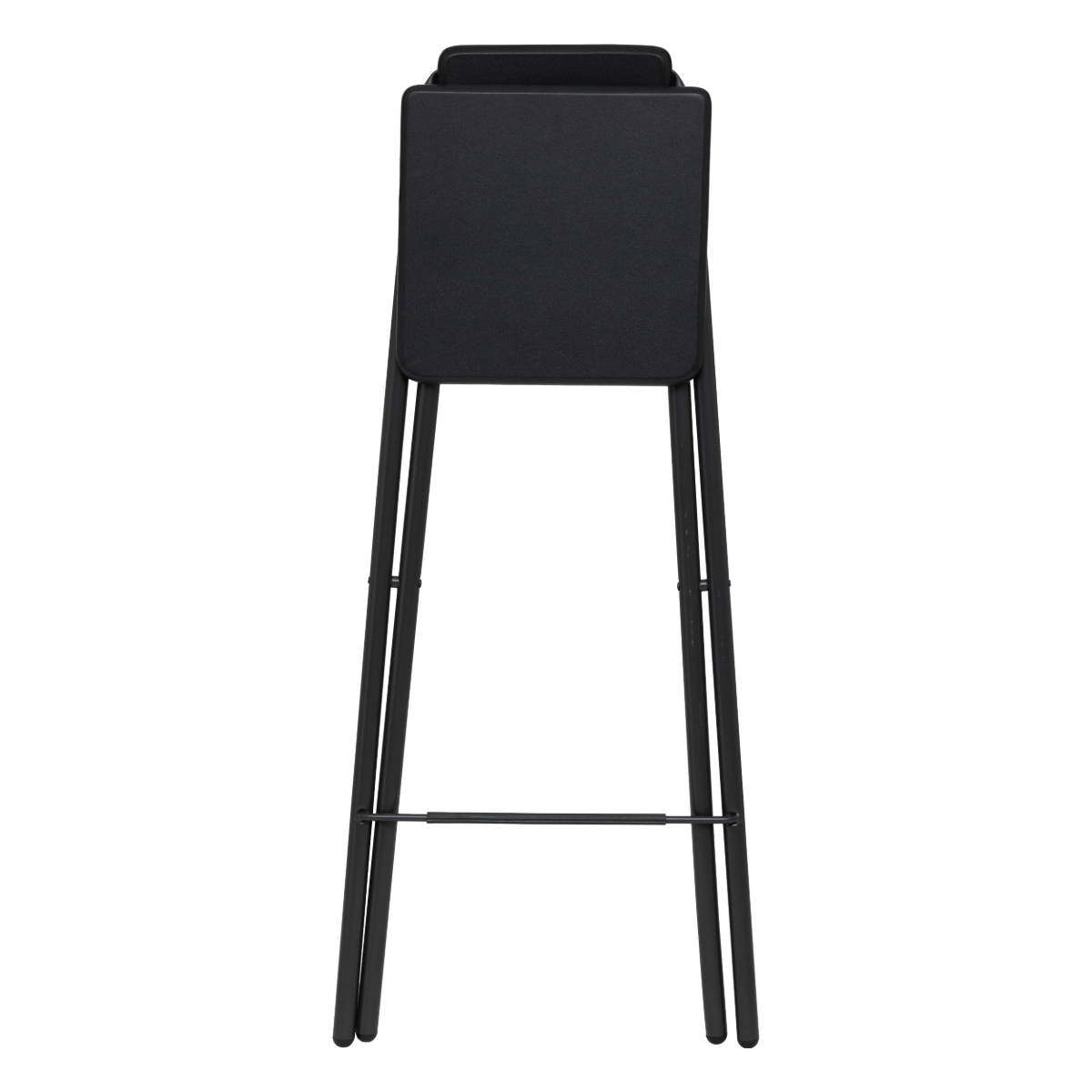 Lot de 2 chaises de bar pliantes, noir