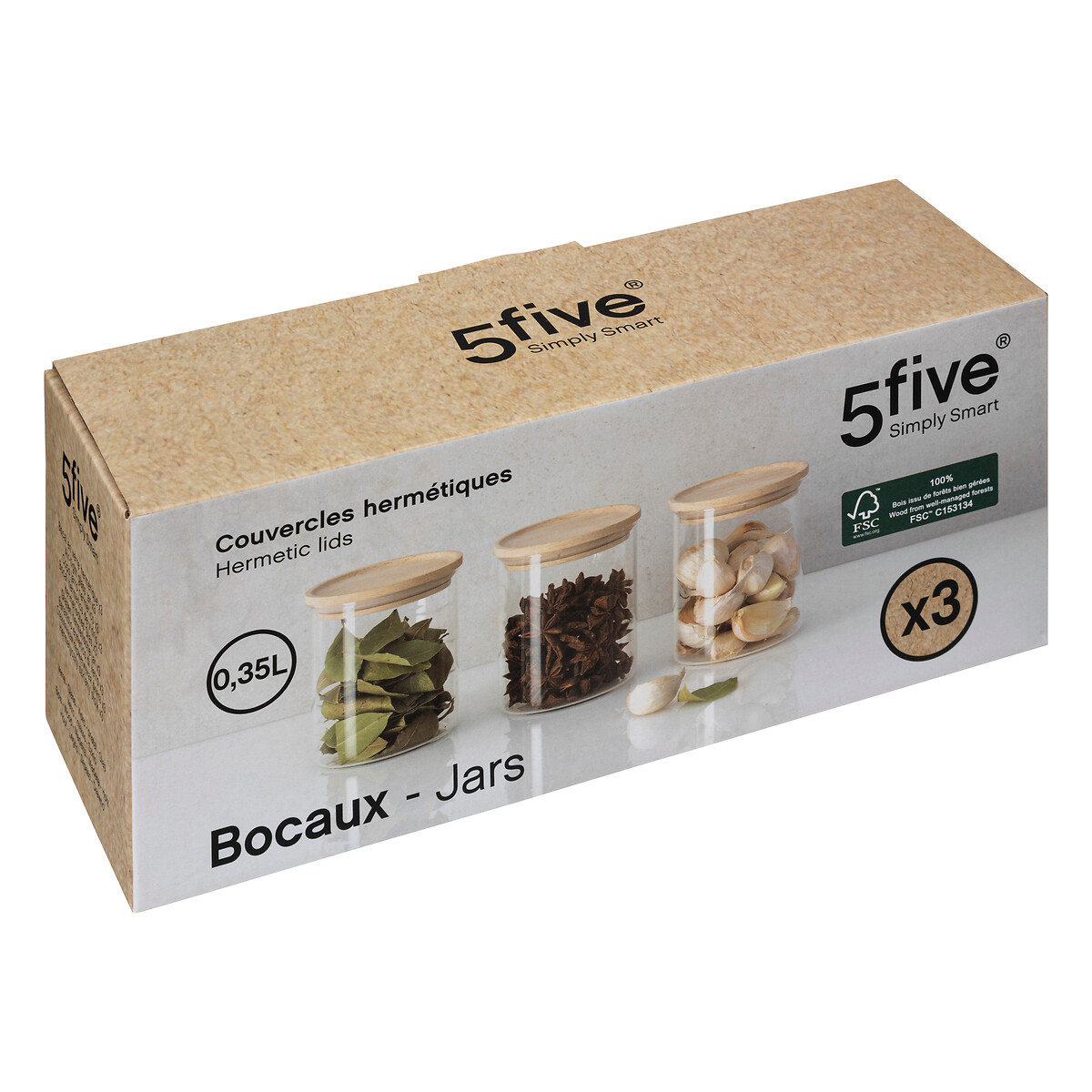 Lot de 9 bocaux de conservation hermétiques en verre 350ml Hermet