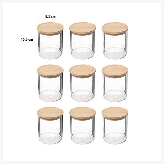 Lot De 4 Bocaux En Verre 350 Ml Avec Cuillères Inox - Hermétiques, Empilables - Pour Overnight Oats, Conserves, Meal Prep - 10