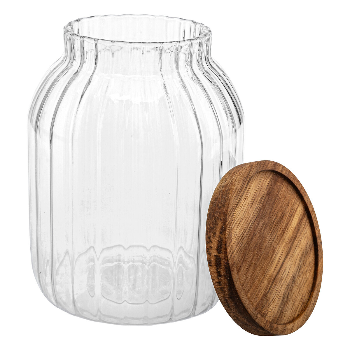 Bocal en verre 2l, acacia