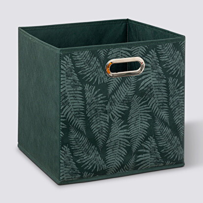 panier-tissu-31x31cm-vert-avec-motifs