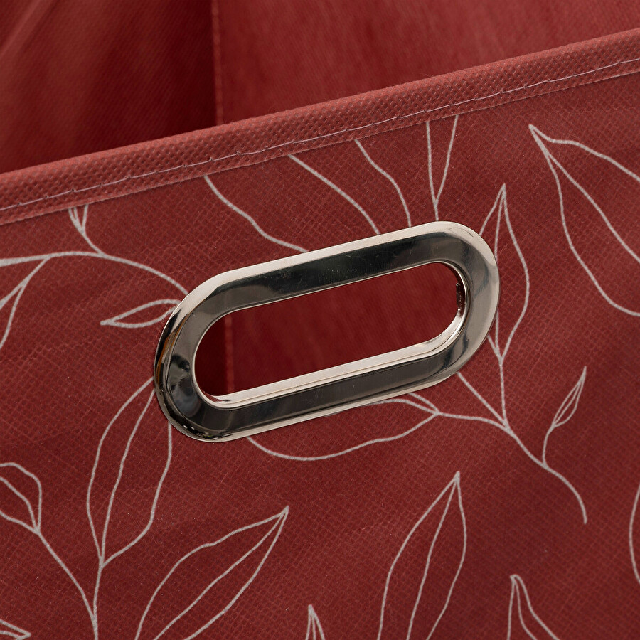 Panier tissu 31x31cm, rouge avec motifs Mix'n modul