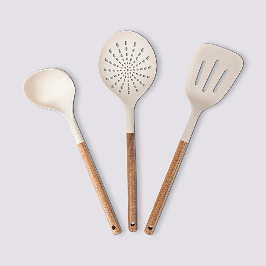 Lot de 3 ustensiles de cuisine, acacia Harmony