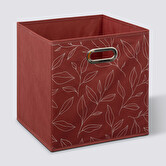 Panier tissu 31x31cm, rouge avec motifs Mix'n modul