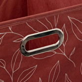 Panier tissu 31x31cm, rouge avec motifs Mix'n modul