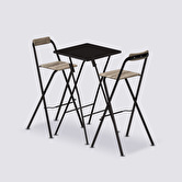 Table de bar et 2 chaises pliantes 