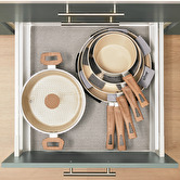 Faitout aluminium forgé beige, 24cm Harmony