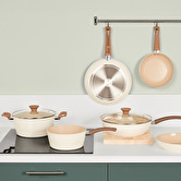 Crépière aluminium forgé beige, 26cm Harmony
