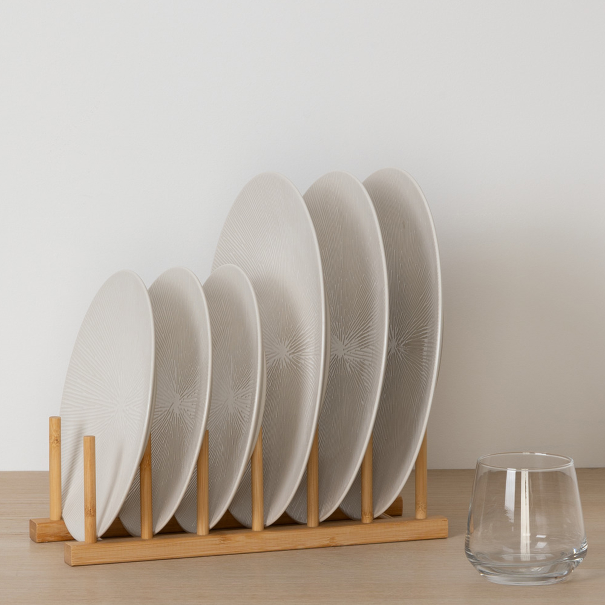 Rack 6 assiettes, bambou