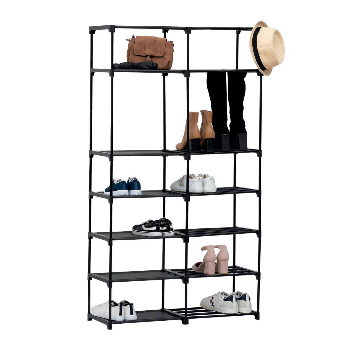 Range-chaussures modulables, noir