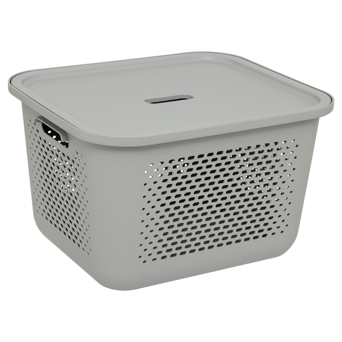 Panier avec couvercle 19,6l, lin