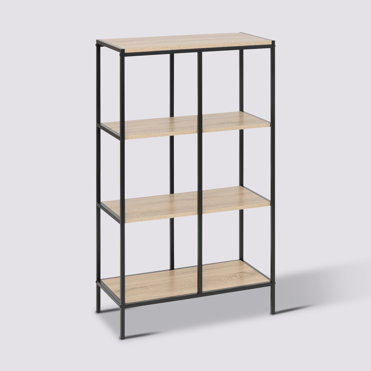 Étagère 4 niveaux 116x68,8cm, effet bois Aliaj