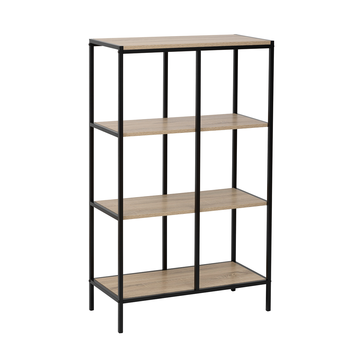 Étagère 4 niveaux 116x68,8cm, effet bois Aliaj