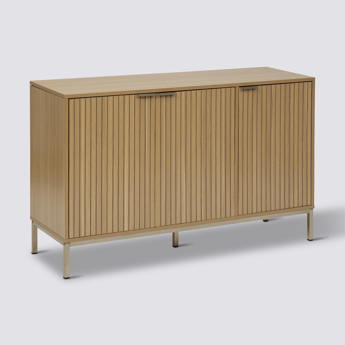 Buffet 3 portes, effet bois naturel Tasso