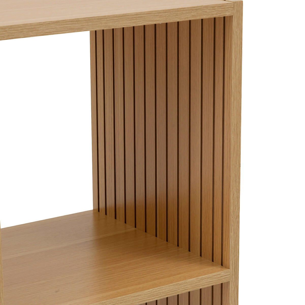 Étagère 4 cases, effet bois naturel