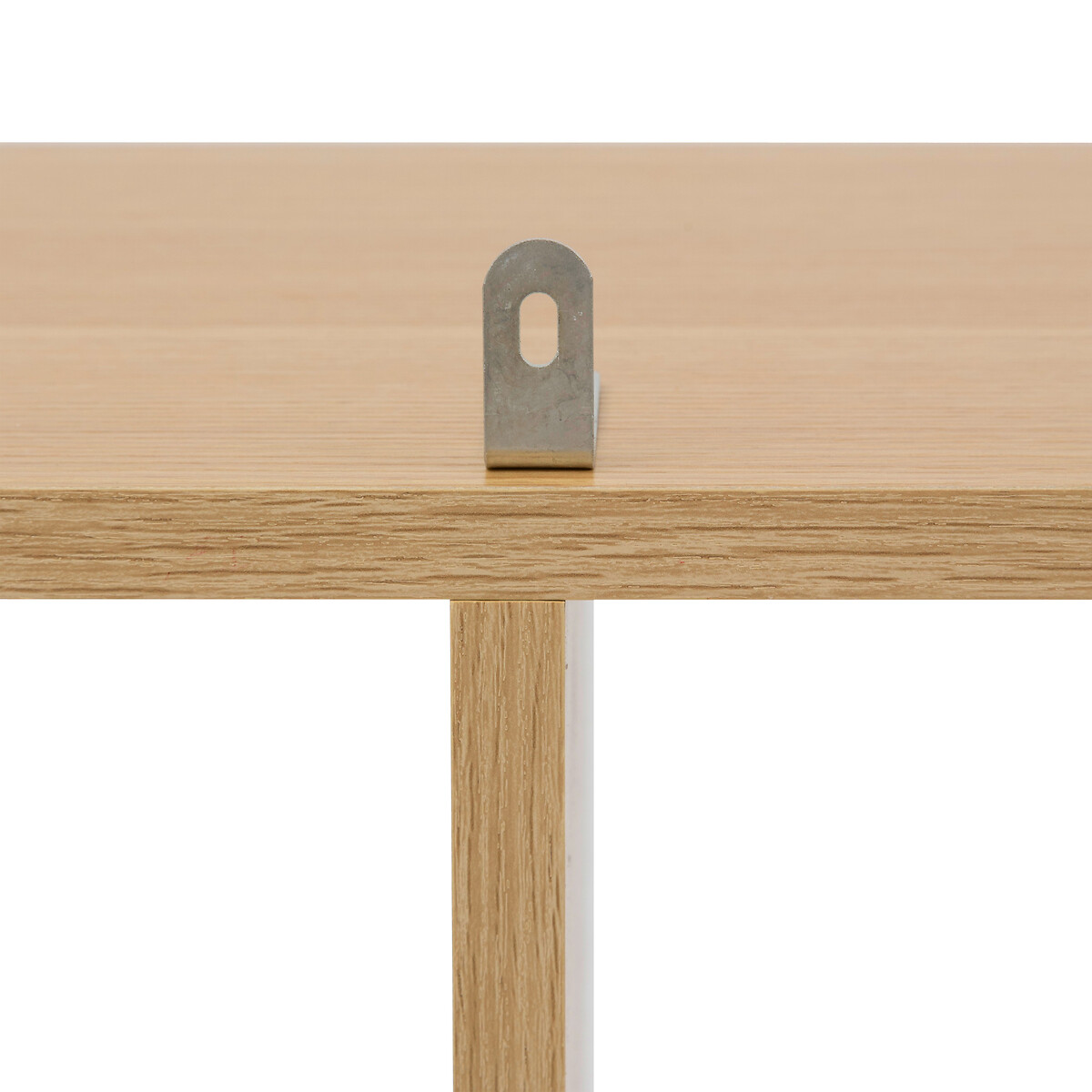 Étagère 4 cases, effet bois naturel