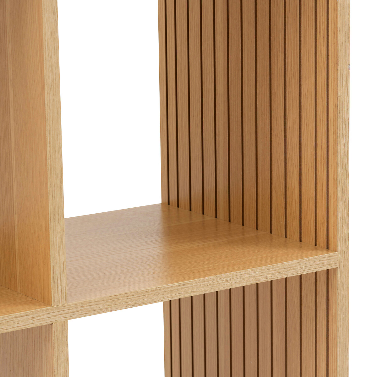 Étagère 6 cases, effet bois naturel