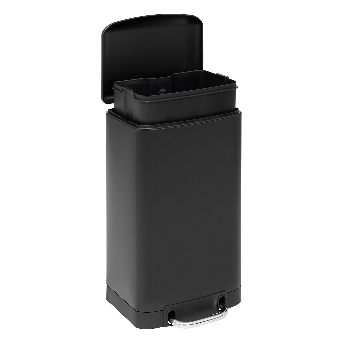 Poubelle métal 20l, noir
