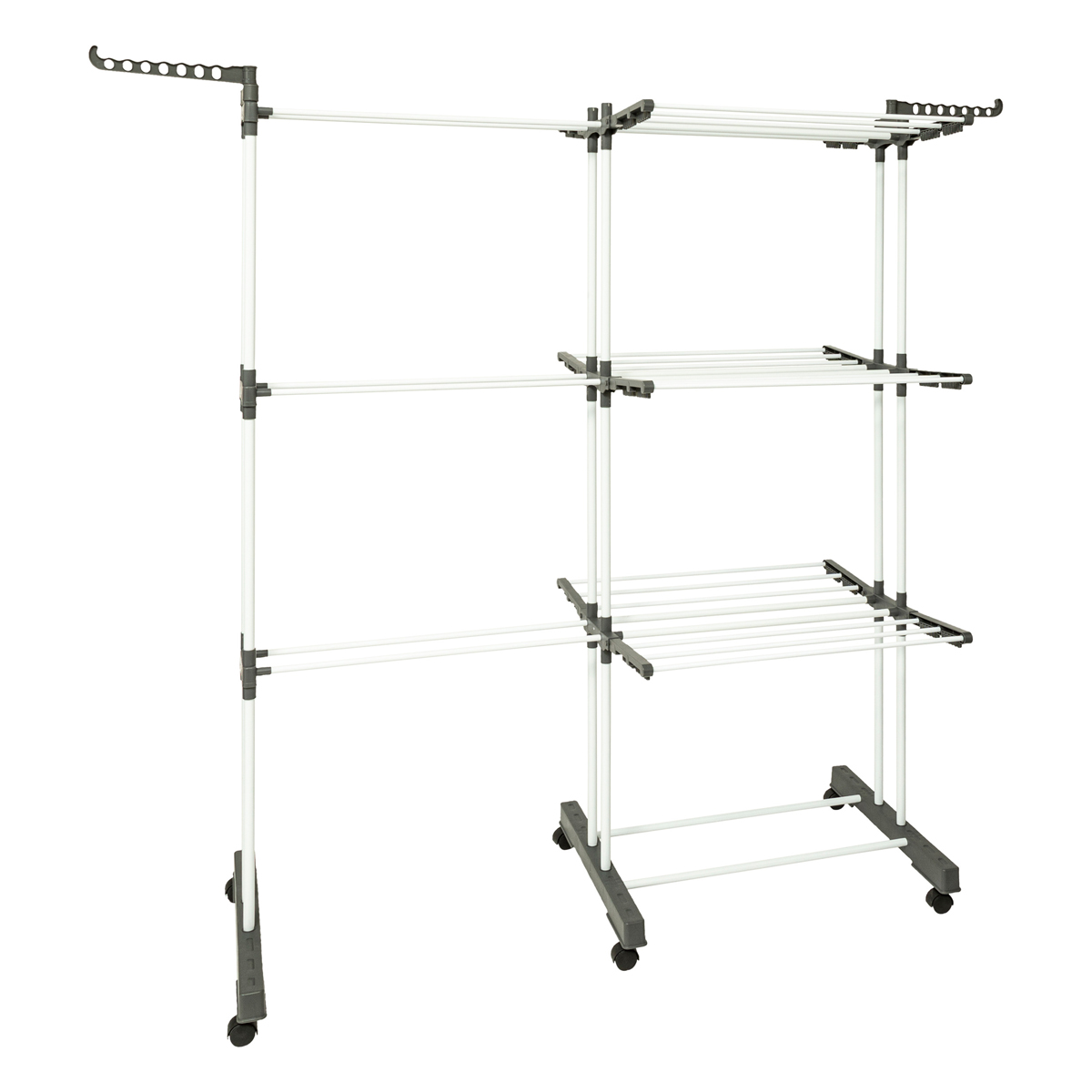 Étendoir à linge extensible et modulable roues 26m