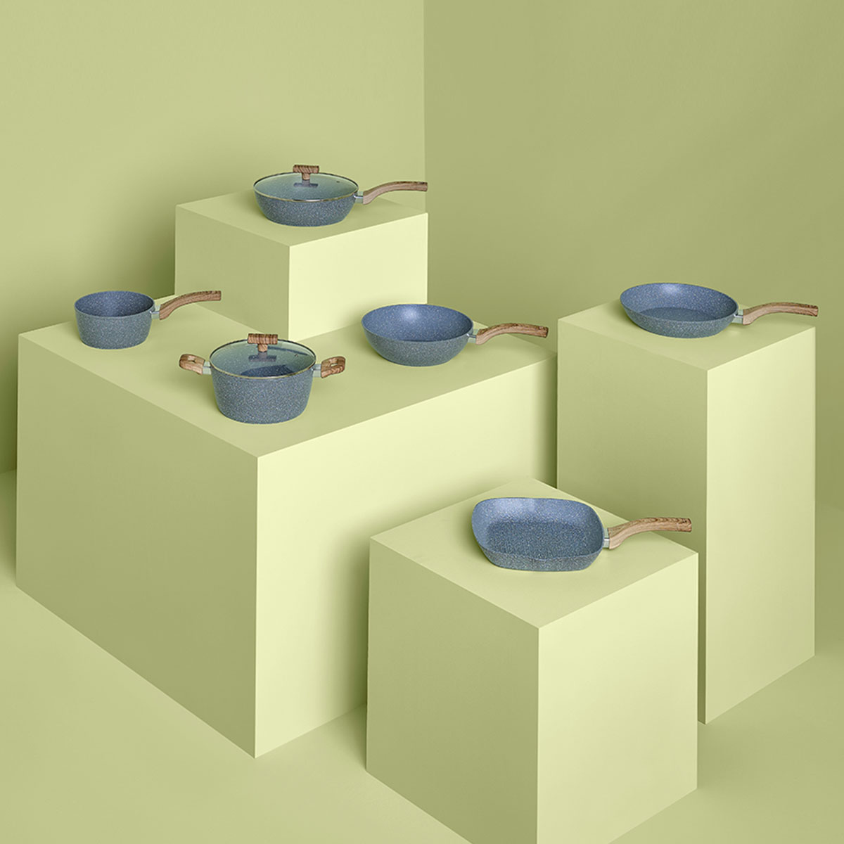 Set de casseroles en aluminium forgé, 16/18/20 cm