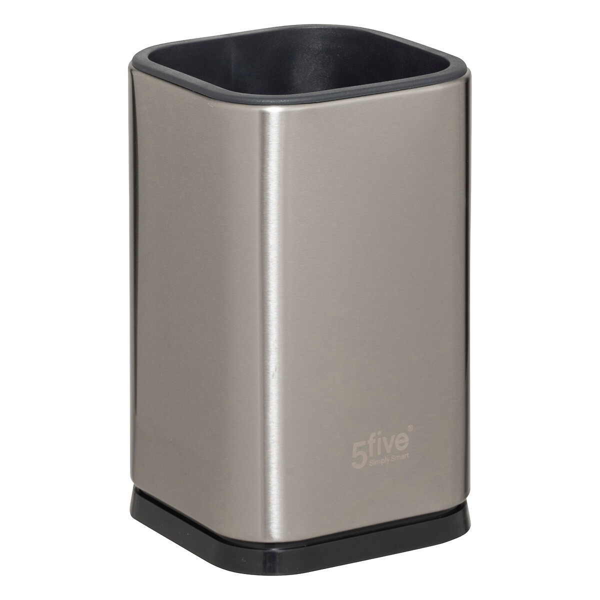 5 ustensiles de cuisine + pot de rangement, inox 