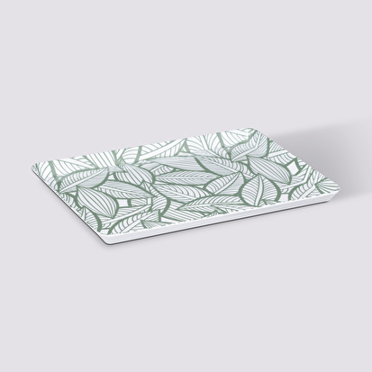 Plateau rectangle 30x22cm, végétal 
