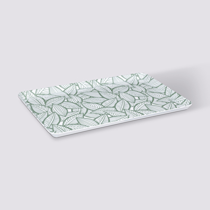 Plateau rectangle 45x30cm, végétal 