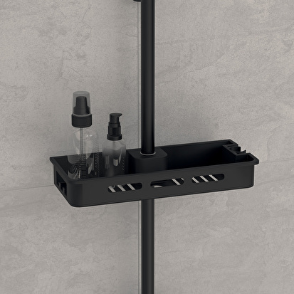 Étagère pour colonne de douche, noir 