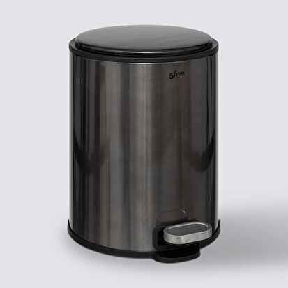 Poubelle métal 6l, noir Delta