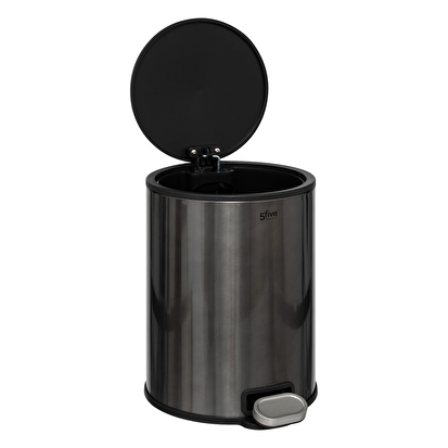 Poubelle métal 6l, noir Delta