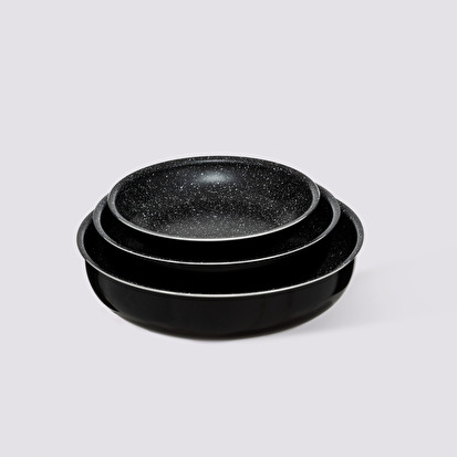 Set de poêles en aluminium pressé, 20/24/28 cm Amovible